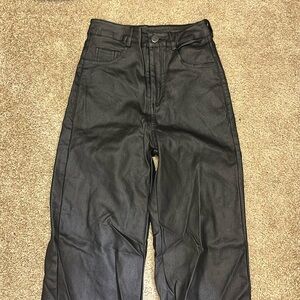fake leather pants